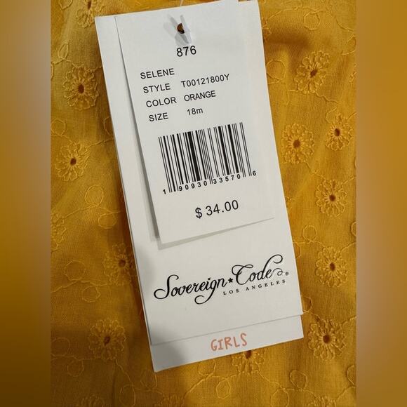 NWT Sovereign Code GIRLS Ruffle Tank 18M eyelets summer marigold summer SPRING - Picture 7 of 8